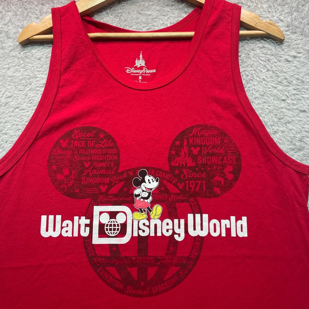 Disney Parks Walt Disney World Mickey Mouse Red Tank Top Mens Medium